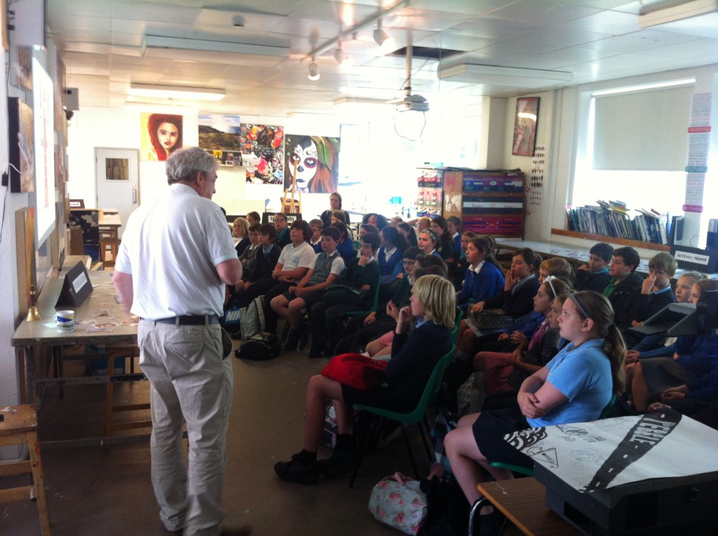 50 kids, one Mr Booth explaining why that red box with a thing called a telephone is such a thing of beauty.